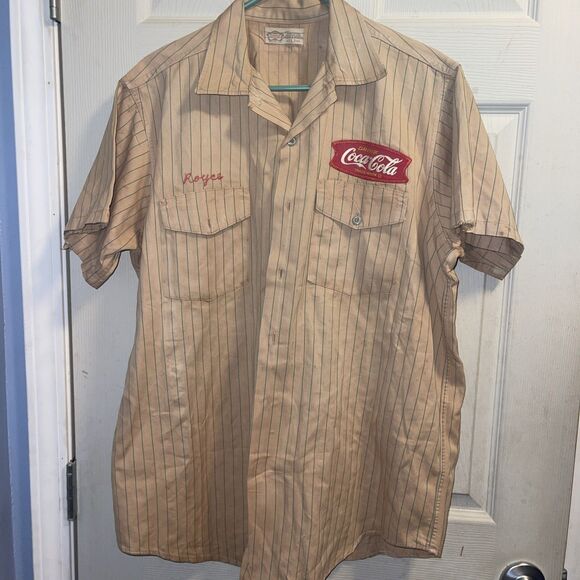 1950s Riverside Masterbilt Coca Cola Size 16 L 16 1/2 Work Shirt Vtg - Royce - - Picture 4 of 14